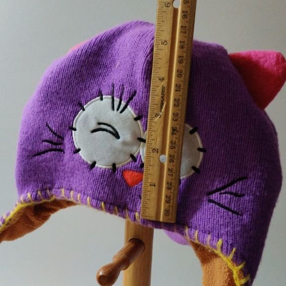 Flipeez Cute Kitty Purple Beanie‎ Hat with Wagging Tail Beanie main image 6